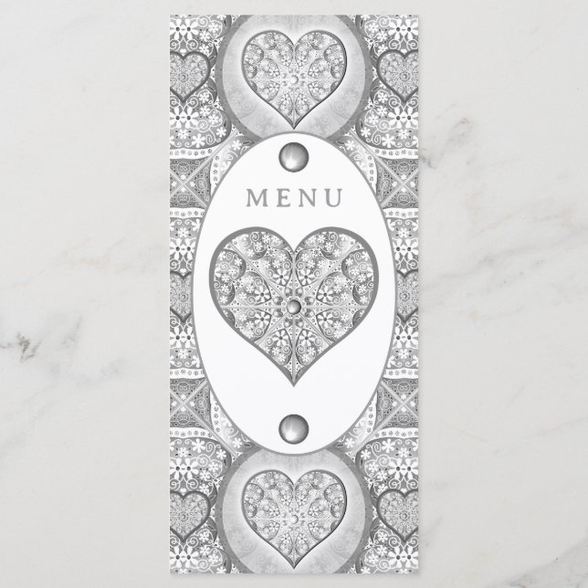 Menú Gris de encaje cerámico (Reverso)