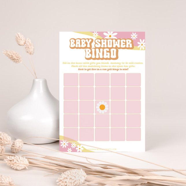 Menú Groovy Baby Shower, Boho Retro, Vibe Games de los  (Subido por el creador)