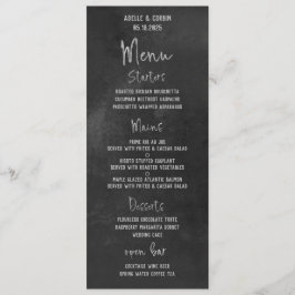 Menú Guión de caligrafía de inclinación de la plata del