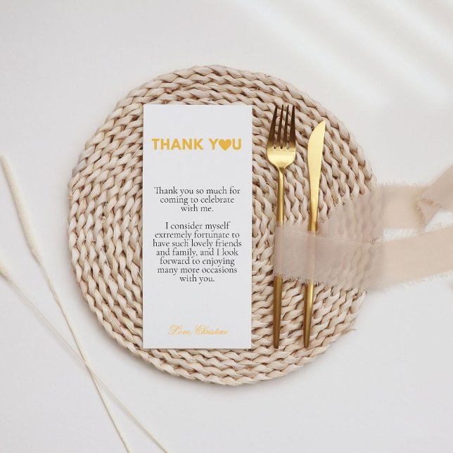 Menú Guión moderno nota de mensaje de agradecimiento (Subido por el creador)