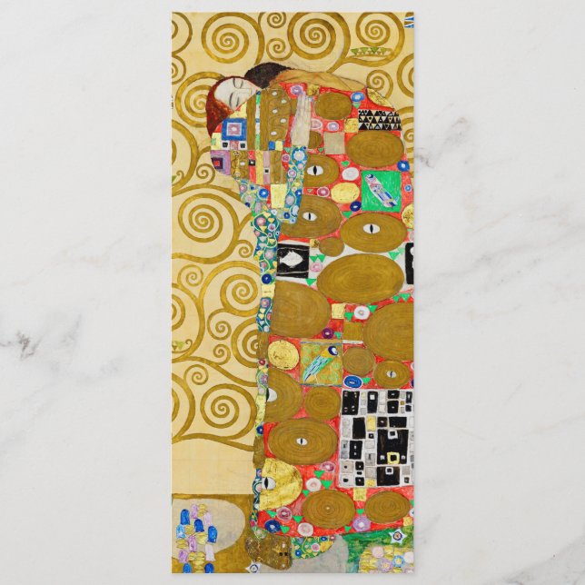 Menú Gustav Klimt Fulfillment Nouveau Couple (Anverso)