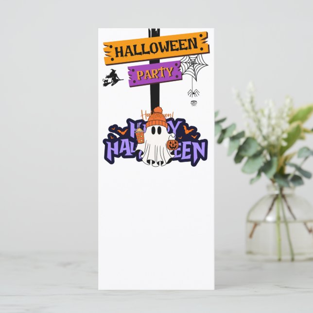 Menú Halloween Party (Anverso de pie)