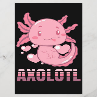 Menú Heart Axolotl | personalizado lindo Axolotl