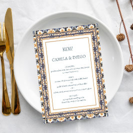 Menú Herencia Moderna de Talavera Elegante Boda