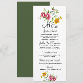 Menú Hermoso Boda de flores de primavera