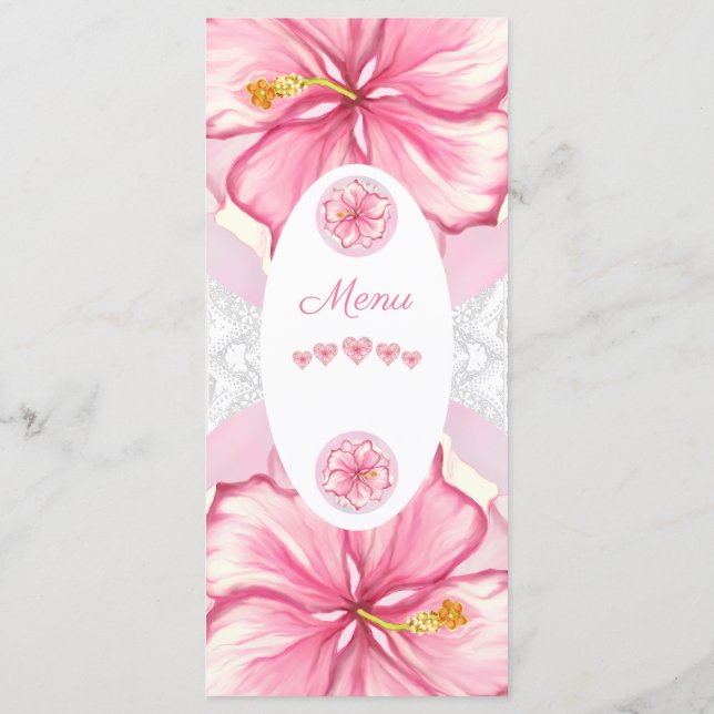Menú Hibiscus & lace PINK (Reverso)