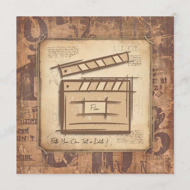 Menú Idea de regalo para cineasta, actor, director de c (Anverso)