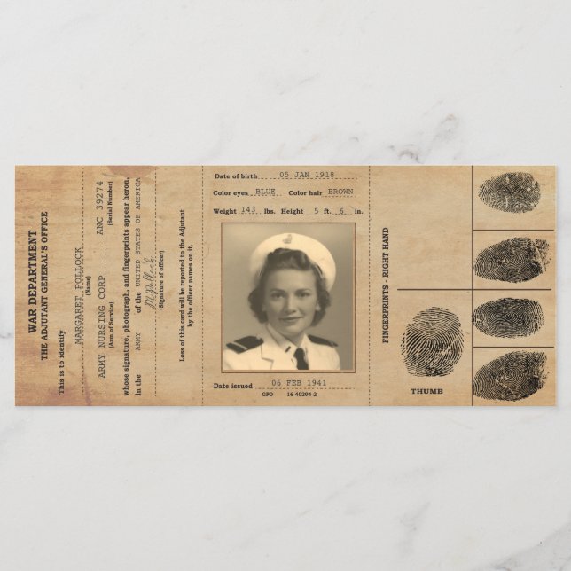 Menú Identificación del pasaporte de réplica de los año (Anverso)