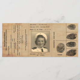Menú Identificación del pasaporte de réplica de los año