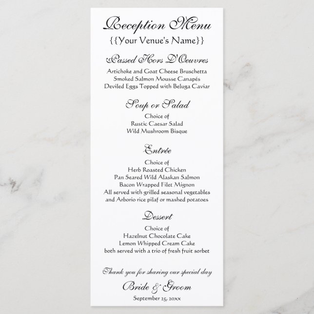 Menú Iglesia de Auvers por Vincent van Gogh Boda (Anverso)