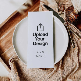 Menú impreso de 4" x 9"