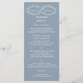 Menú Infinito polvoriento azul botánico romántico