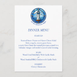 Menú Inicio de la aventura Boda Náutica del faro