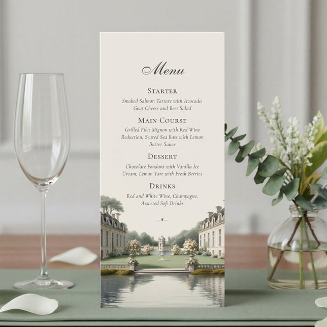 Menú Jardín Atemporal | Boda en Château Francés (Subido por el creador)