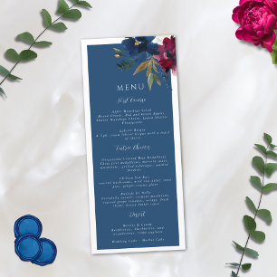 Menú Jardín encantado Dusty Marina Azul Borgoña