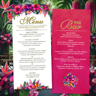 Menú Jardín Tropical De Dos Lados Boda Comida Y Bar