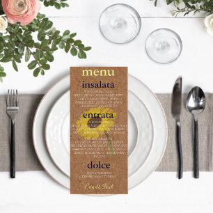Menú Kraft Autumn Bride Sunflower Shower Fiesta