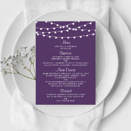 Menú La Cadena Se Ilumina En La Colección Boda Púrpura