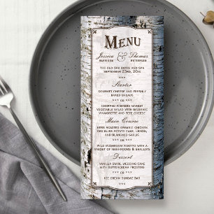 Menú La colección de Bodas de árbol de birch plateado y