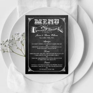 Menú La colección de Bodas de Chalkboard Marriage