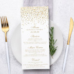 Menú La colección de Bodas Glam Gold Confetti<br><div class="desc">La colección de Bodas Glam Gold Confetti Vintage - Cartas de menú. *Tenga en cuenta que Zazzle sólo vende productos impresos,  por lo tanto este artículo no incluye ningún material de purpurina o Relieve metalizado real.</div>