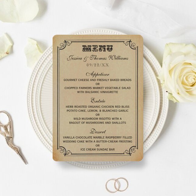Menú La colección de Bodas Steampunk de Victoria (Subido por el creador)