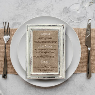 Menú La colección de cuadros blancos rústicos y Bodas B