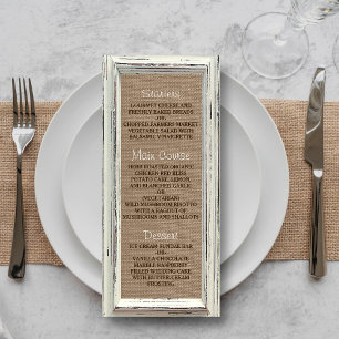 Menú La colección de cuadros blancos rústicos y Bodas B