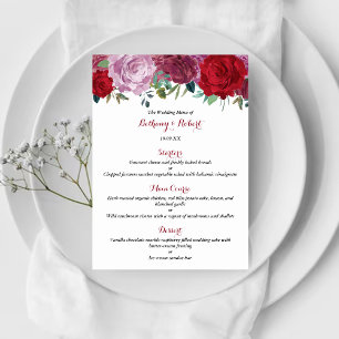 Menú La colección romántica de Bodas florales