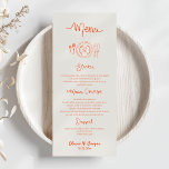 Menú La Dolce Vita Hand Drawn Boda<br><div class="desc">La Dolce Vita Menú Boda con mano dibujada</div>