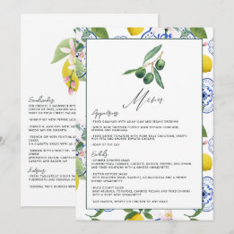 Menú La Dolce Vita Limón y Olivo Boda Mediterránea