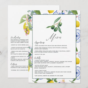 Menú La Dolce Vita Limón y Olivo Boda Mediterránea