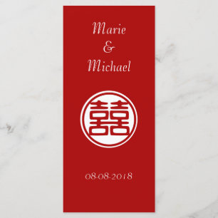 Menú La felicidad doble roja oscura - redonda