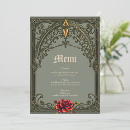 Menú La flor roja, la flor de afecto.