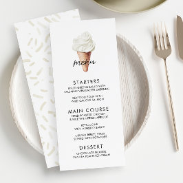 Menú La han sacado de la ducha de novia de vainilla