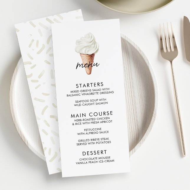 Menú La han sacado de la ducha de novia de vainilla (Subido por el creador)