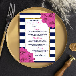 Menú La Moda Moderna Colección Boda Luxe Roses Rosa