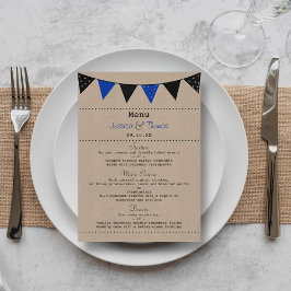Menú La moderna colección de Bodas de Bunting Blue