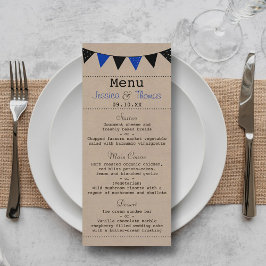 Menú La moderna colección de Bodas de Bunting Blue