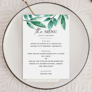 Menú La vegetación de los bosques de verano. Boda botán