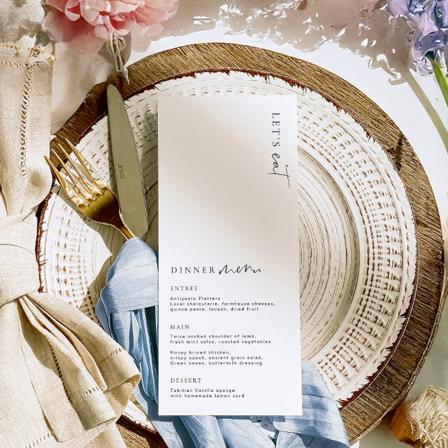 Menú largo de Estelle Minimalista Boda (Subido por el creador)
