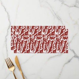 Menú Las formas abstractas rojas y naranjas se mezclan 