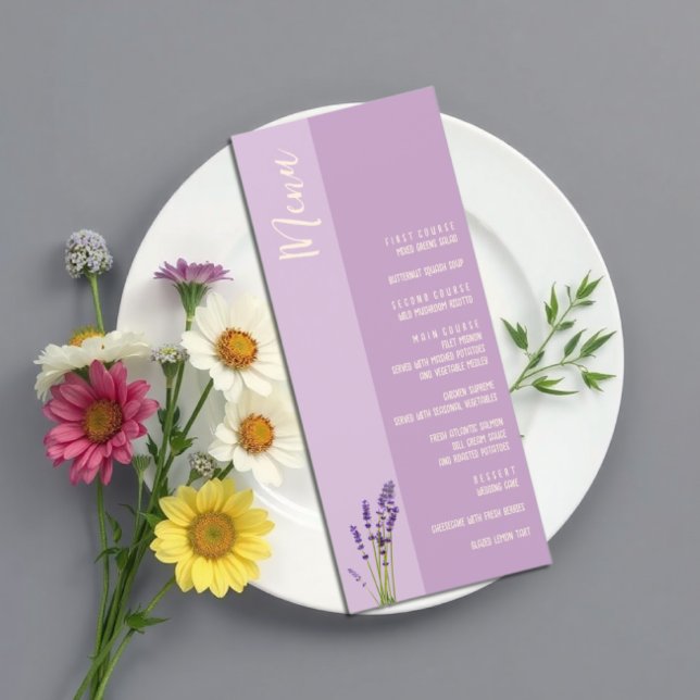 Menú Lavender Love Boda (Subido por el creador)