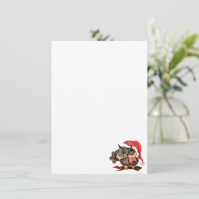 Menú Lechuza de navidades (Anverso de pie)