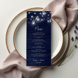 Menú ligero de mason mason de madera de la Marina 