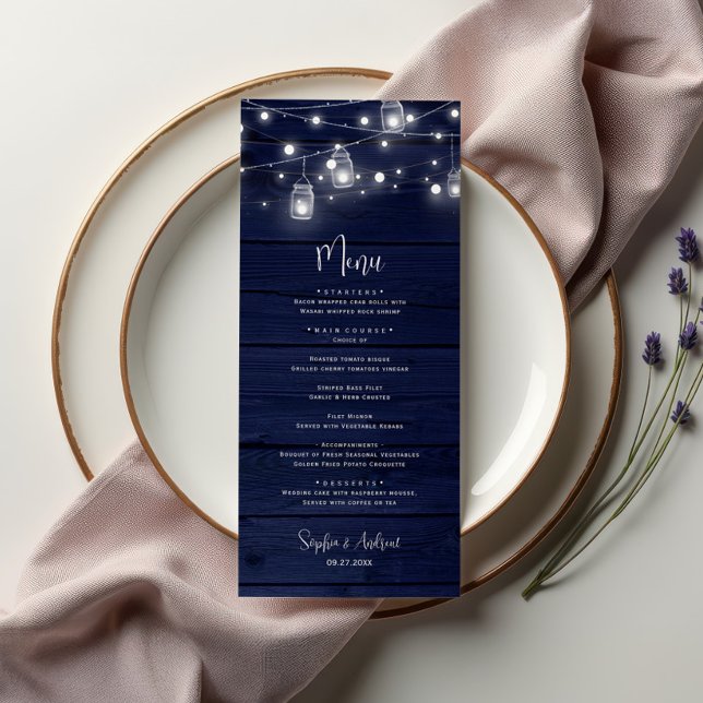 Menú ligero de mason mason de madera de la Marina  (Subido por el creador)