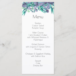 Menú Lilac y Boda Botánico Verde Brillante