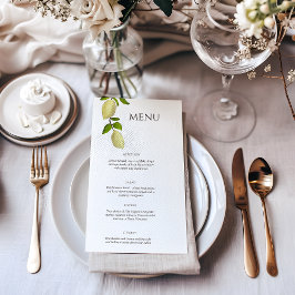 Menú Limones pintados con cítricos frescos Mediterráneo