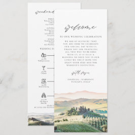 Menú Línea de tiempo de la carta de bienvenida de desti