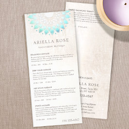 Menú Lista de Precios Turquoise Lotus Massachusset